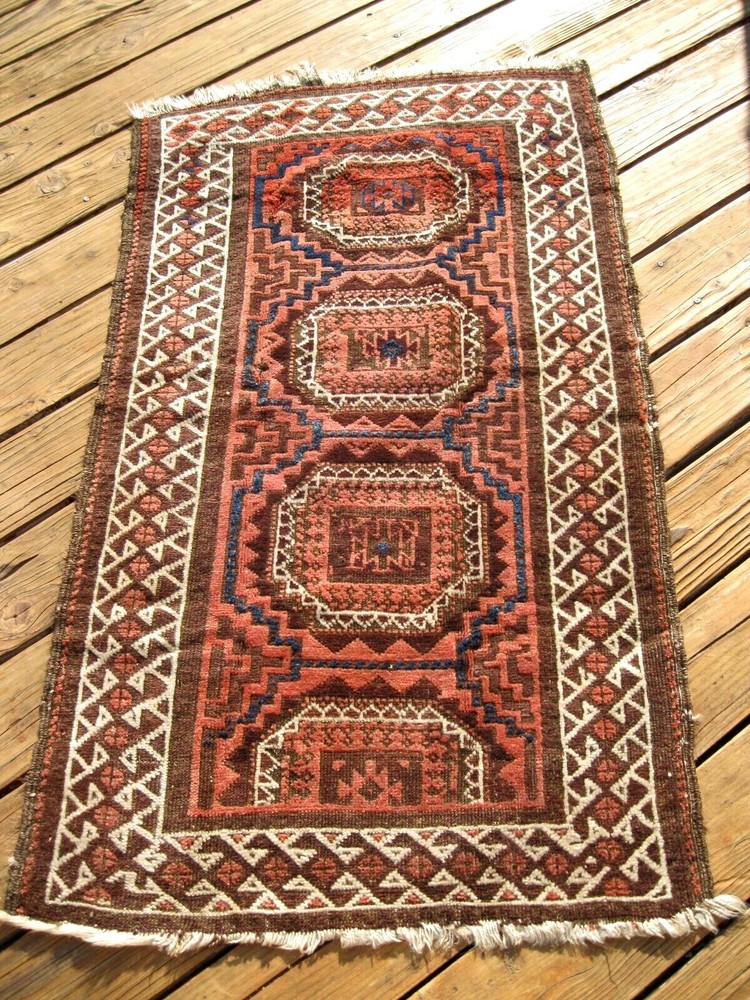 ANTIQUE 1890- 1900 BLOUCH FINE KNOTS GREAT COLORS
