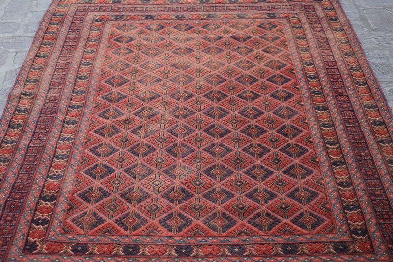 4'10 x 6'6 Hand knotted vintage afghan tribal moshvani area rug, Afghan wool rug gallery