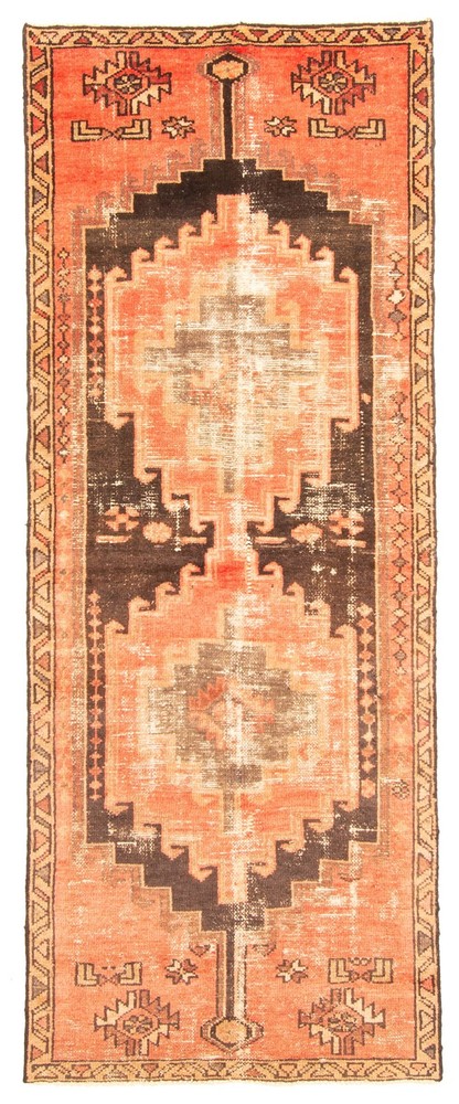 Vintage Hand-knotted Runner Rug 2'8" x 7'0" Traditional Oriental Wool Carpet