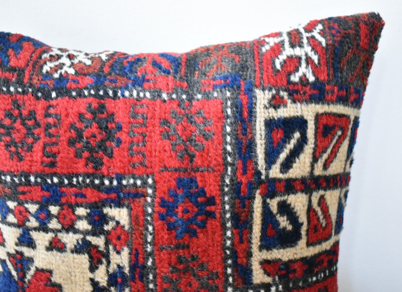 Antique Tribal Pillow Cover Sofa Rug 16'' x 16'' Made Of Antique Cushion Carpet gallery