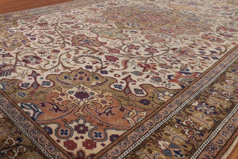 Vintage Anatolian Oriental Area Rug 7x10 Hand-knotted Wool Floral Motifs Turkish gallery