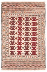 Vintage Hand Woven Area Rug 3’11” x 6’1″ Traditional Wool Oriental Carpet