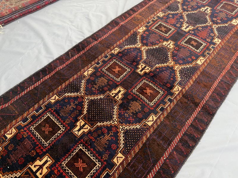 Antique Afghan Baluchi Runner Rug 3x10 Hand Knotted Wool Persian Style Hallway gallery