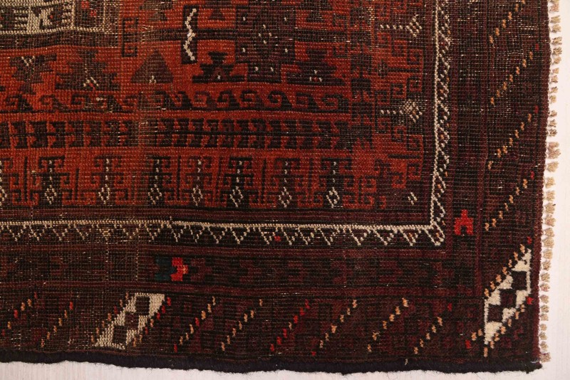 Vintage 3'0" x 4'7" Traditional Hand Knotted Vegetable Dye Wool Area Rug gallery