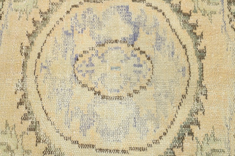 2x9 Turkish Hallway Rug Hand-Knotted Vintage Wool Runner Rug Oushak Carpet,127 gallery