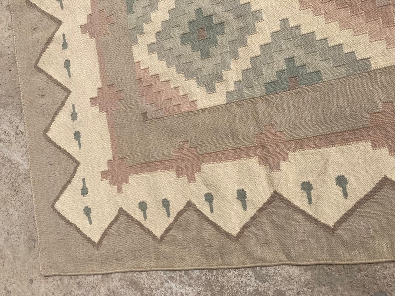 Vintage Traditional Handmade Turkish Tribal Flat Wool Kilim Floor Rug 270x176 cm gallery