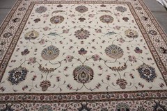 8×8. HANDMADE NEW RUG. CARPET .WOOL AND SILK TAB.RIZ NEVER USED 70 raj