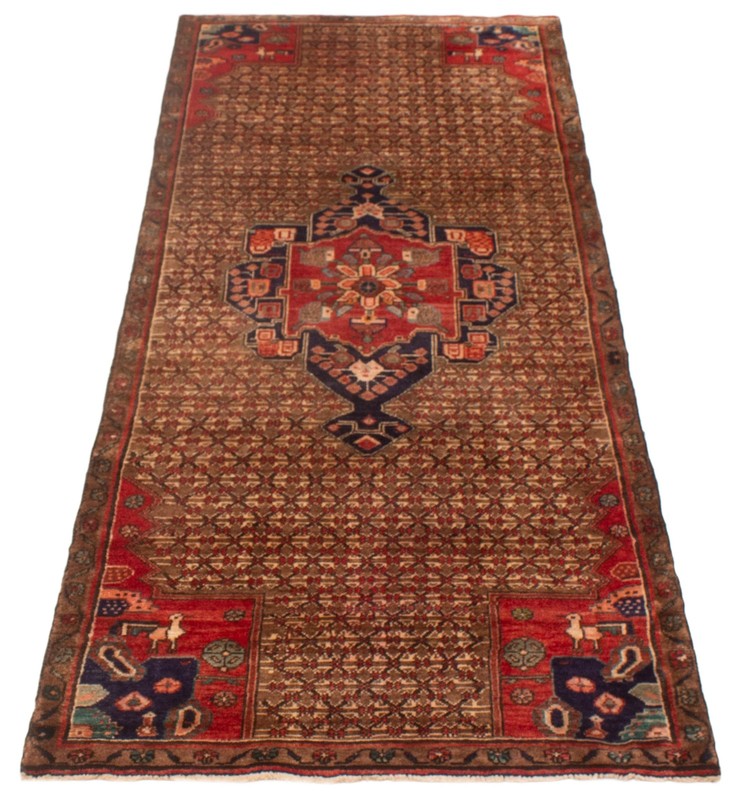Vintage 3'6" x 8'11" Traditional Hand Knotted Vegetable Dye Wool Area Rug gallery