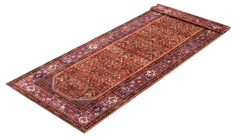 Vintage Hand-knotted Runner Rug 3'8" x 9'10" Traditional Oriental Wool Carpet gallery
