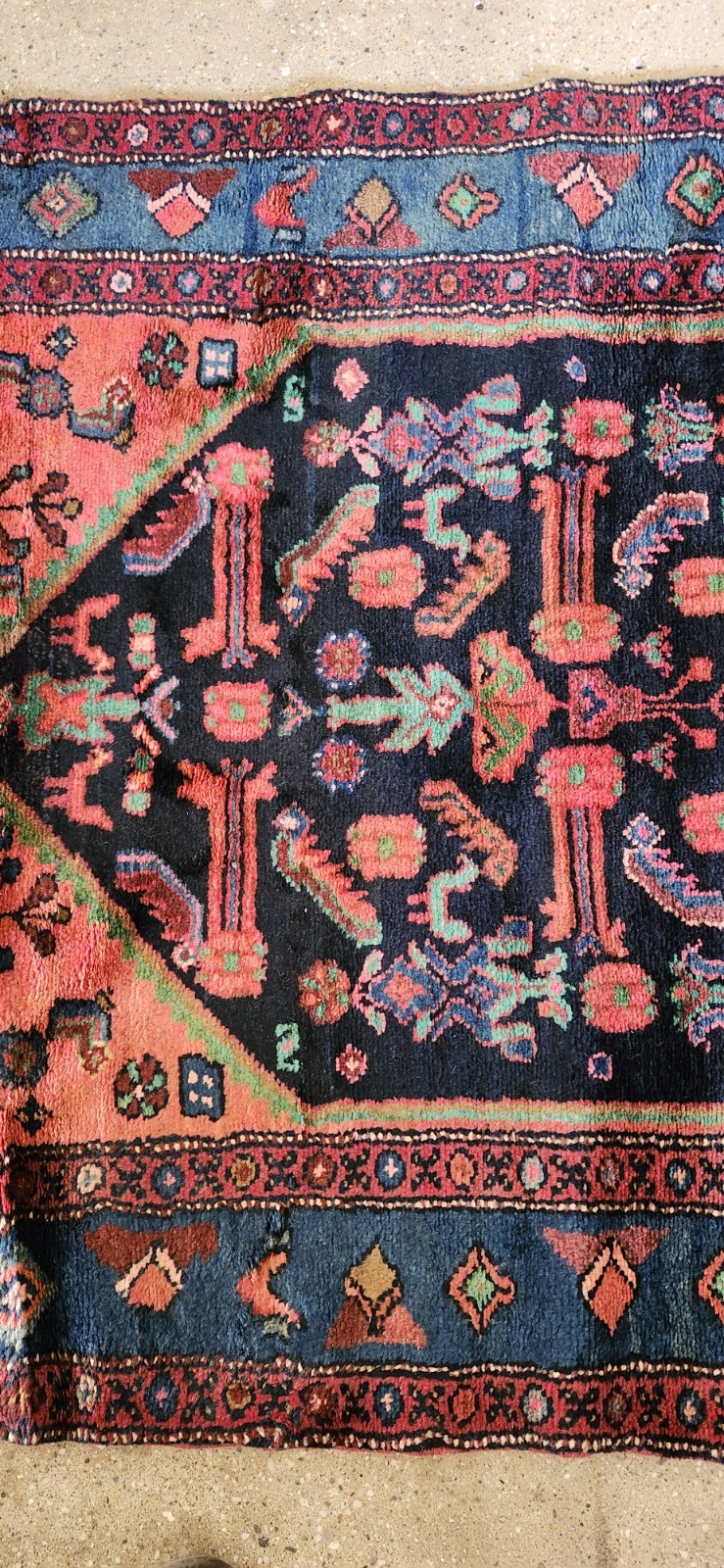 Antique Middle Eastern Runner C 1890 3x14 Ft. (3'2 "X1 3'3) C 1890 gallery