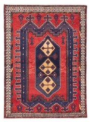 Vintage Hand-Knotted Area Rug 4’10” x 6’6″ Traditional Oriental Wool Carpet