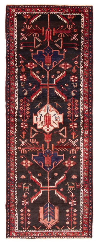 3'5" x 9'5" Vintage Hand-knotted Runner Rug Traditional Oriental Wool Carpet