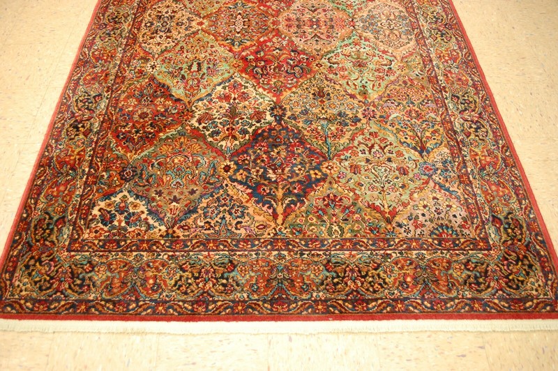 MINT AUTHENTIC KARASTAN KIRMAN MULTI_COLOR PANEL PATTERN #717 RUG CARPET 5.9x9 gallery