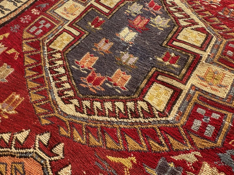 3x6 VINTAGE CAUCASIAN RUNNER RUG handmade shirvan antique fine geometric 2x6 ft gallery