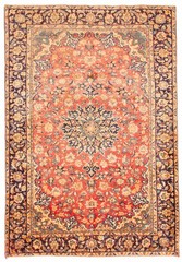 Vintage Hand-Knotted Area Rug 6’11” x 9’8″ Traditional Wool Carpet