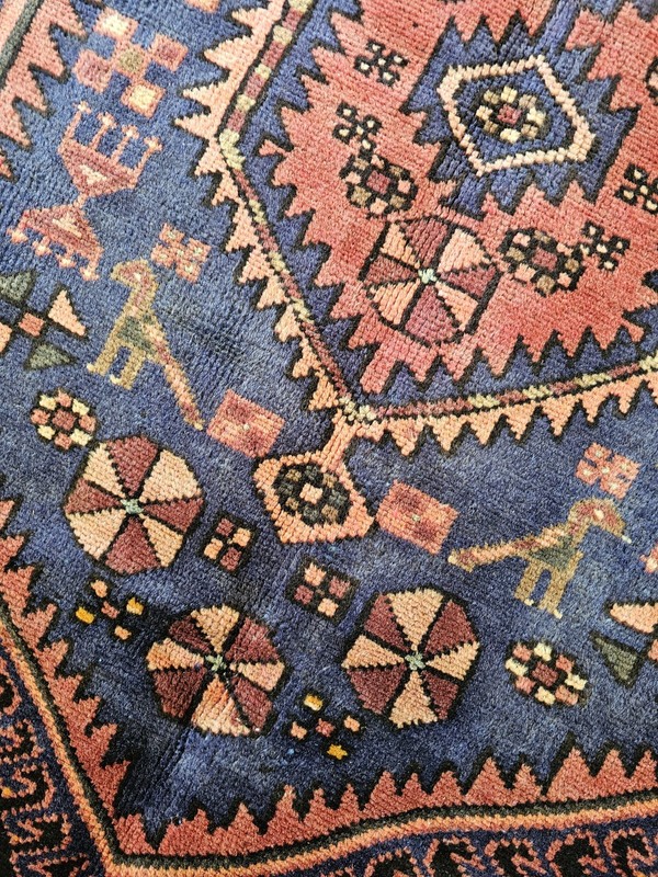 4.6x7 ANTIQUE KAZAK SHIRVAN VINTAGE TURKISH SERAPI HERIZ Hand Knotted gallery