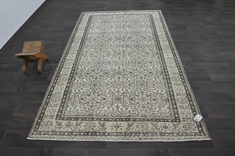 Oushak Turkish Vintage Rug 5x8 Kilim Rug Anatolian Handmade Boho Decor BEIGE gallery