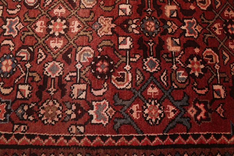 Vintage Hand-knotted Runner Rug 3'5" x 10'4" Traditional Oriental Wool Carpet gallery