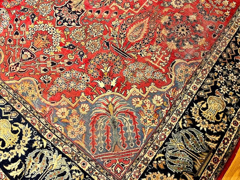 8 x 12 FT HAND KNOTTED HIGH QUALITY VINTAGE CLASSIC 1930S ORIENTAL WOOL RUG gallery