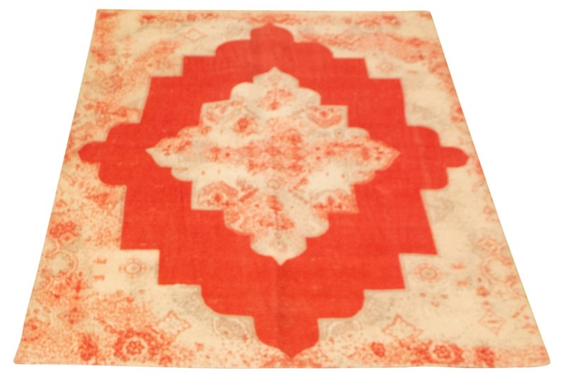 Vintage 4'11" x 7'8" Traditional Cotton Hand Woven Oriental Area Rug gallery