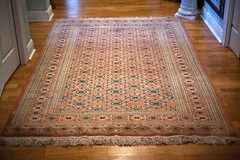 Vintage Bokhara Rug All Hand Knotted Wool Natural Dyes Signed by Maker 5.4x 8.1