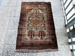 3×4 Ft Afghan Hand Knotted Vintage Wool Area Rug Tribal Baluchi Oriental Carpet