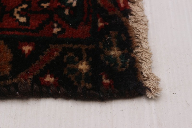 Vintage Hand-knotted Runner Rug 3'8" x 9'6" Traditional Oriental Wool Carpet gallery