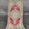 Pastel 2x5 Turkish kitchen rug 2.43 x 4.95ft Vintage Handmade 74 x 151 cm runner gallery
