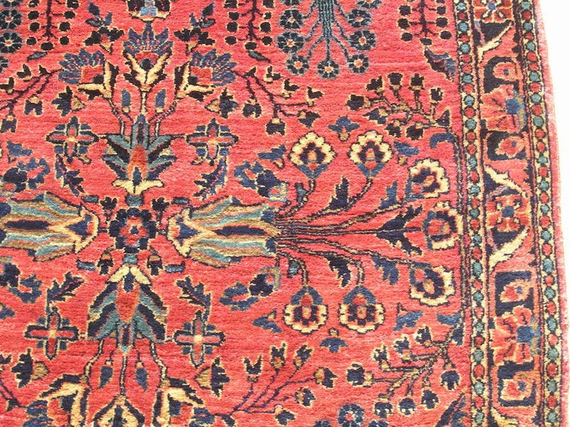 Antique Manchester Wool Kork Mohajeran Oriental Rug Carpet 42x64" Circa 1900 gallery