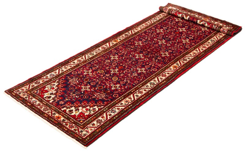 3'5" x 10'2" Vintage Hand-knotted Runner Rug Traditional Oriental Wool Carpet gallery