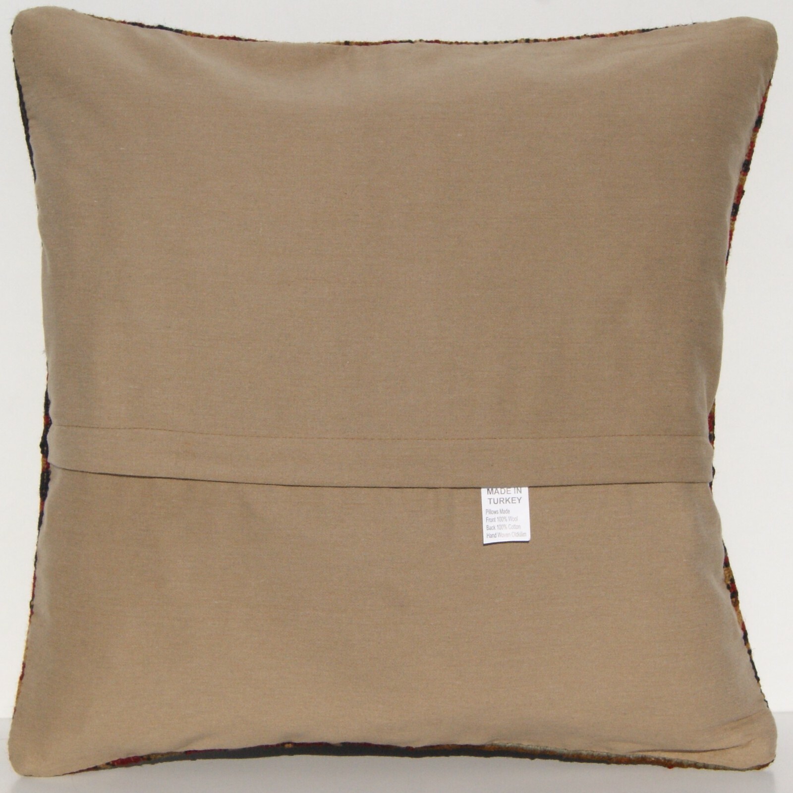 Vintage 18"x18" Boho Kilim Pillow - Handwoven Cushion Cover for Home Living gallery
