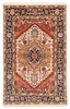 Vintage Geometric Area Rug 3'9" x 5'10" Traditional Hand-Knotted Wool Carpet gallery