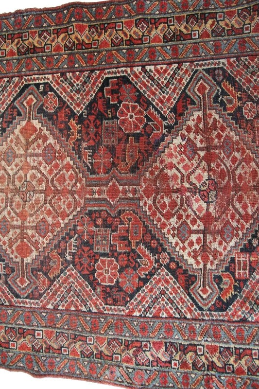 3x10 Rare Antique Handmade Wool Runner Red Tribal Geometric Shabby Chic Rug gallery