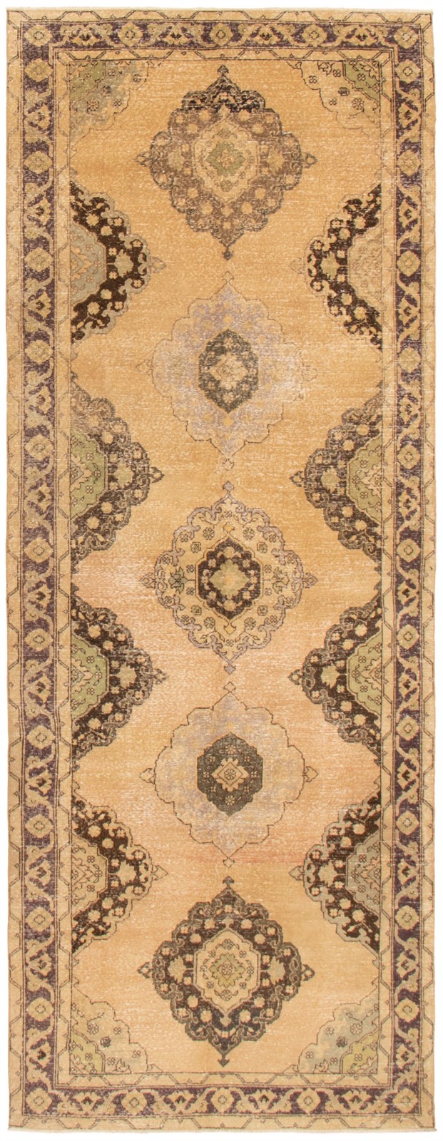 Vintage 4'8" x 12'5" Traditional Hand Knotted Vegetable Dye Wool Area Rug gallery