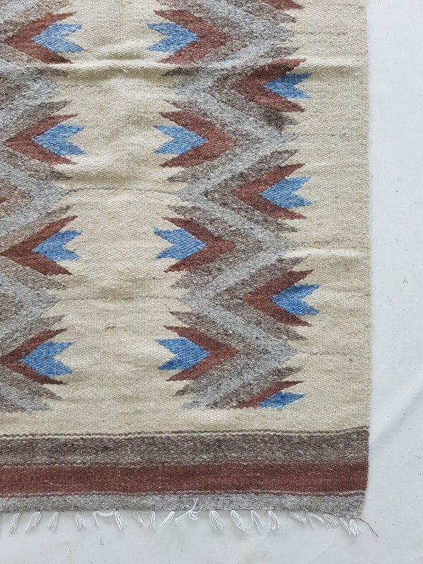 Vintage Handmade Traditional Beautiful Mexican Kilim Floor Rug Carpet 133x75 cm gallery