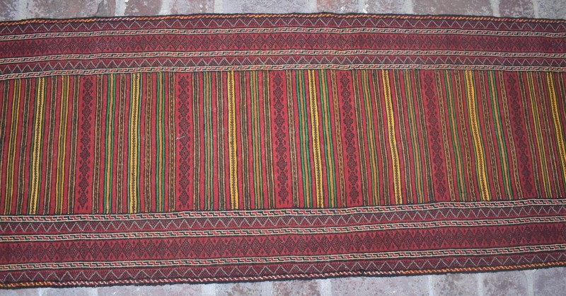 2'4 x 8'7 Hand Woven Vintage Afghan Tribal Qalaino Persian Kilim Runner Rug 2x9 gallery