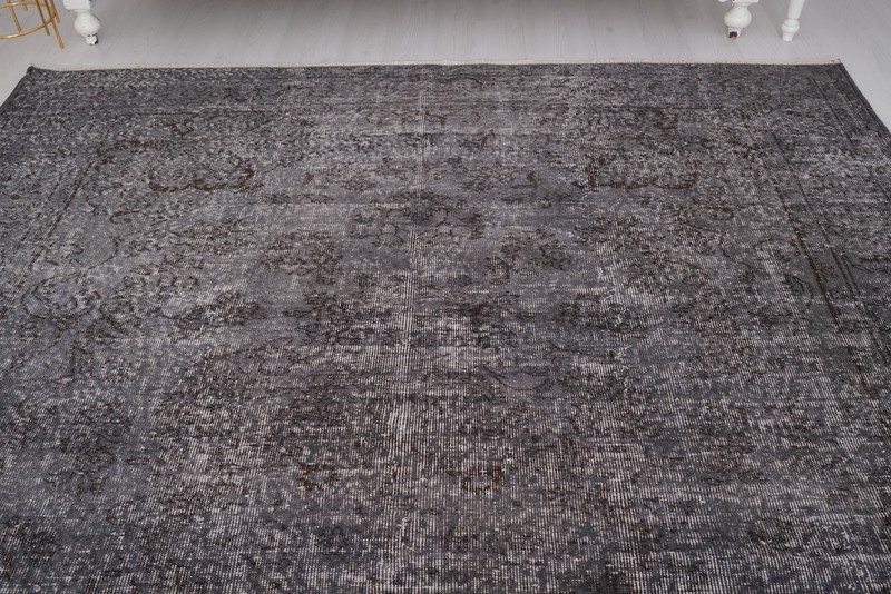 Muted Turkish Large Rug 7x10 ft - Handmade Oversize Vintage Oushak Carpet, 203 gallery