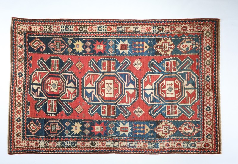 Antique Karabagh Triple Medallion Rug – Late 19th Century Caucasian Tribal Rug gallery