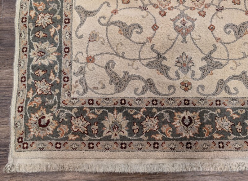 Per'sian Design Rug 4x6, Cream & Green, Medallion, Belgium Power-Loomed Rug gallery