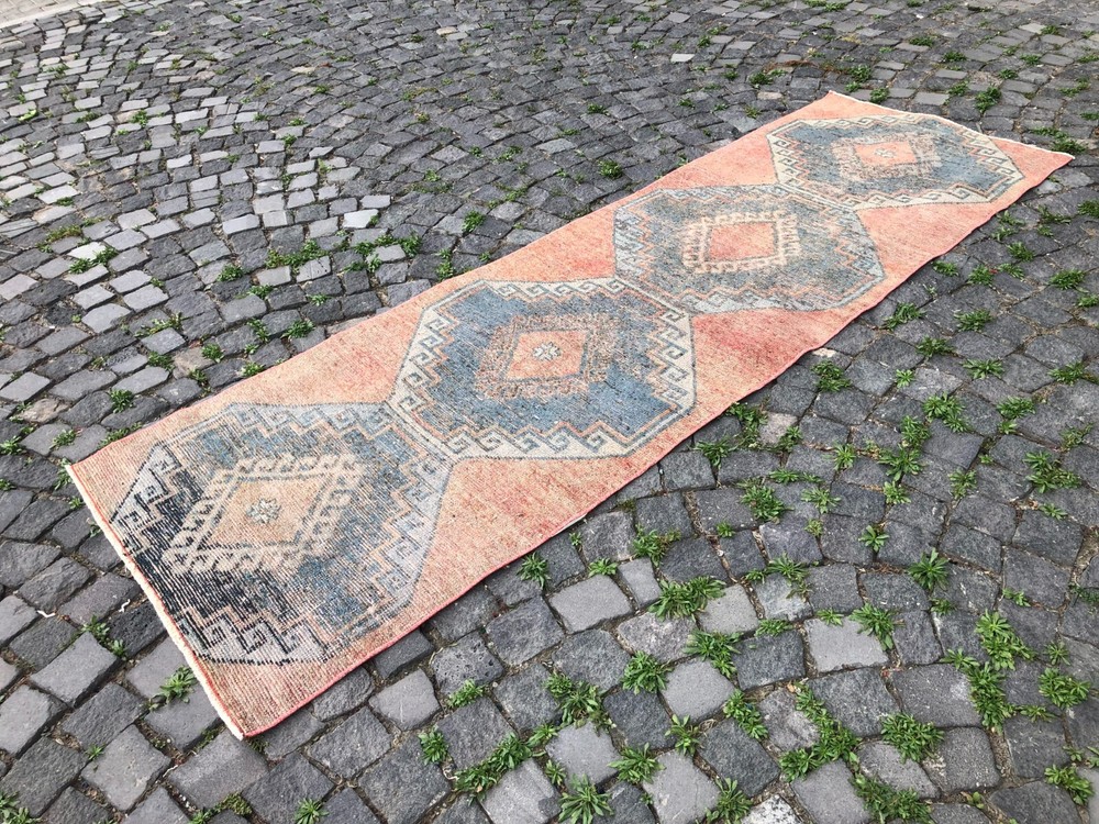 Carpet, Turkish rug, Vintage rug, Handmade rug, Runner, Wool | 2,8 x 8,7 ft