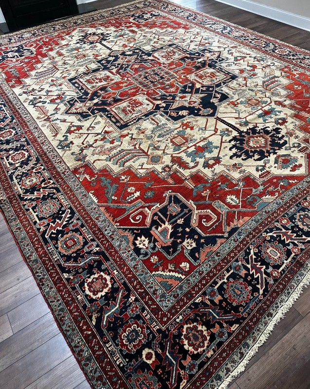 Rare Antique Oriental Rug, Excellent Condition, Collector's Piece, 12x15 gallery