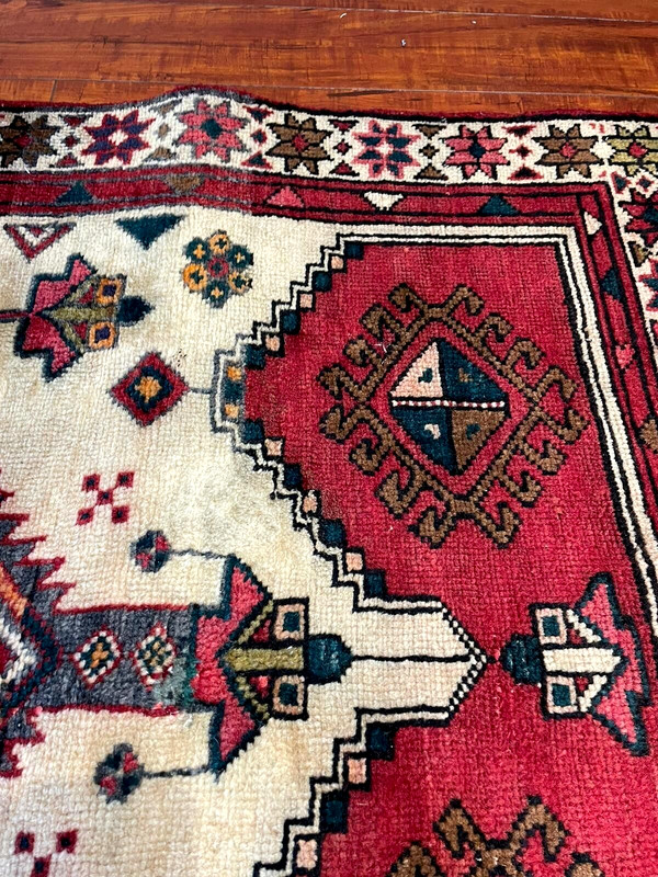 Exquisite 1950's Authentic Vintage Hand Made Knotted Runner 11' x 3' ft gallery