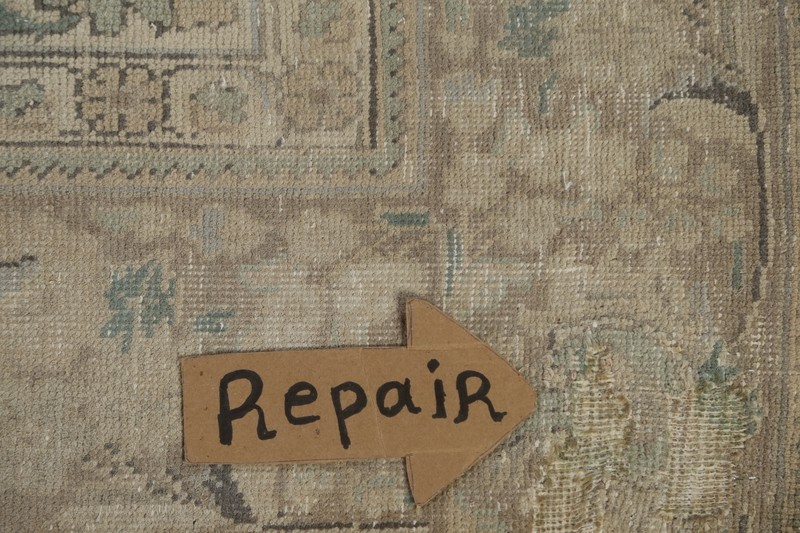 Vintage Muted Traditional Floral 6x10 Area Rug Low Pile Wool Hand-knotted Carpet gallery