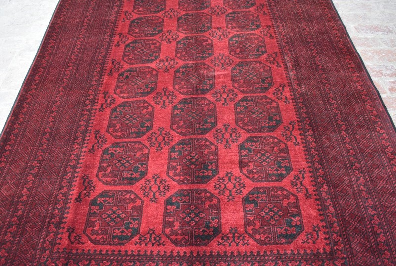 Afghan Antique Ersari Rug 7x10 ft Hand Knotted Wool Vintage Oriental Turkmen Rug gallery