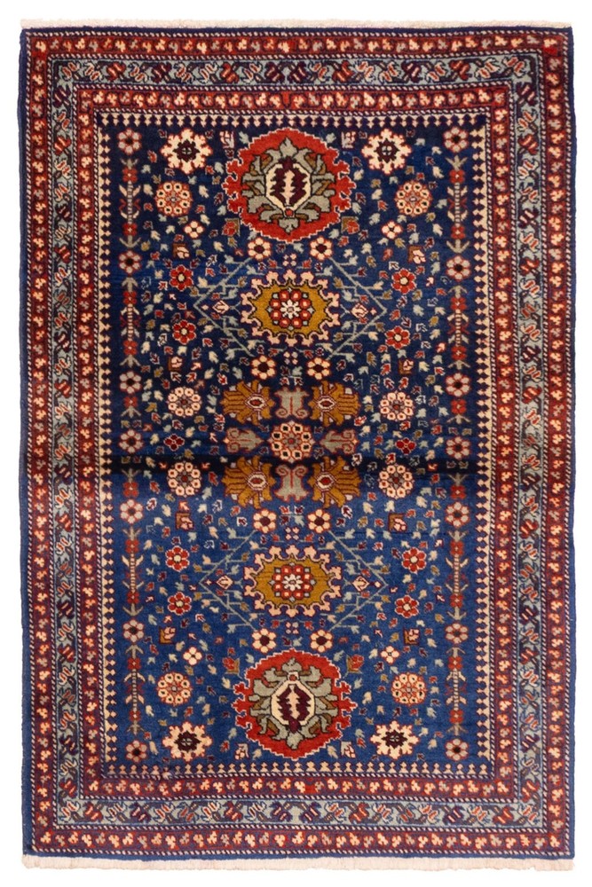 Traditional Vintage Hand-Knotted Area Rug 2'9" x 4'3" Oriental Wool Carpet