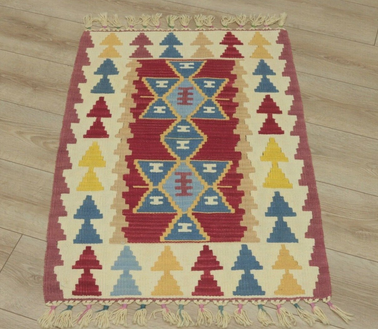 Traditional Vintage Cappadocia Kilim Rug Tribal Handmade Ethnic Carpet 2x3 ft gallery