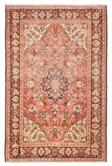 Vintage Hand-Knotted Area Rug 4’1″ x 6’6″ Traditional Oriental Wool Carpet