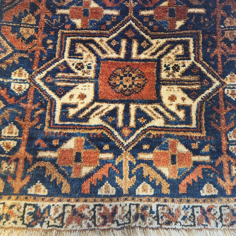 handmade collectible antique tribal weaving Khamseh bagface c1900 gallery