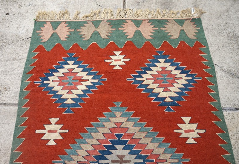 Handwoven Turkish Kilim Rug 4'x6' gallery