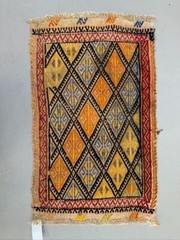 Vintage Turkish Mini Kilim 92×54 cm Wool Small Kelim Runner, shabby Chic